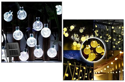 Instalație luminoasă solară decorativă, pentru exterior, cu 40 de LED-uri – Lights Balls